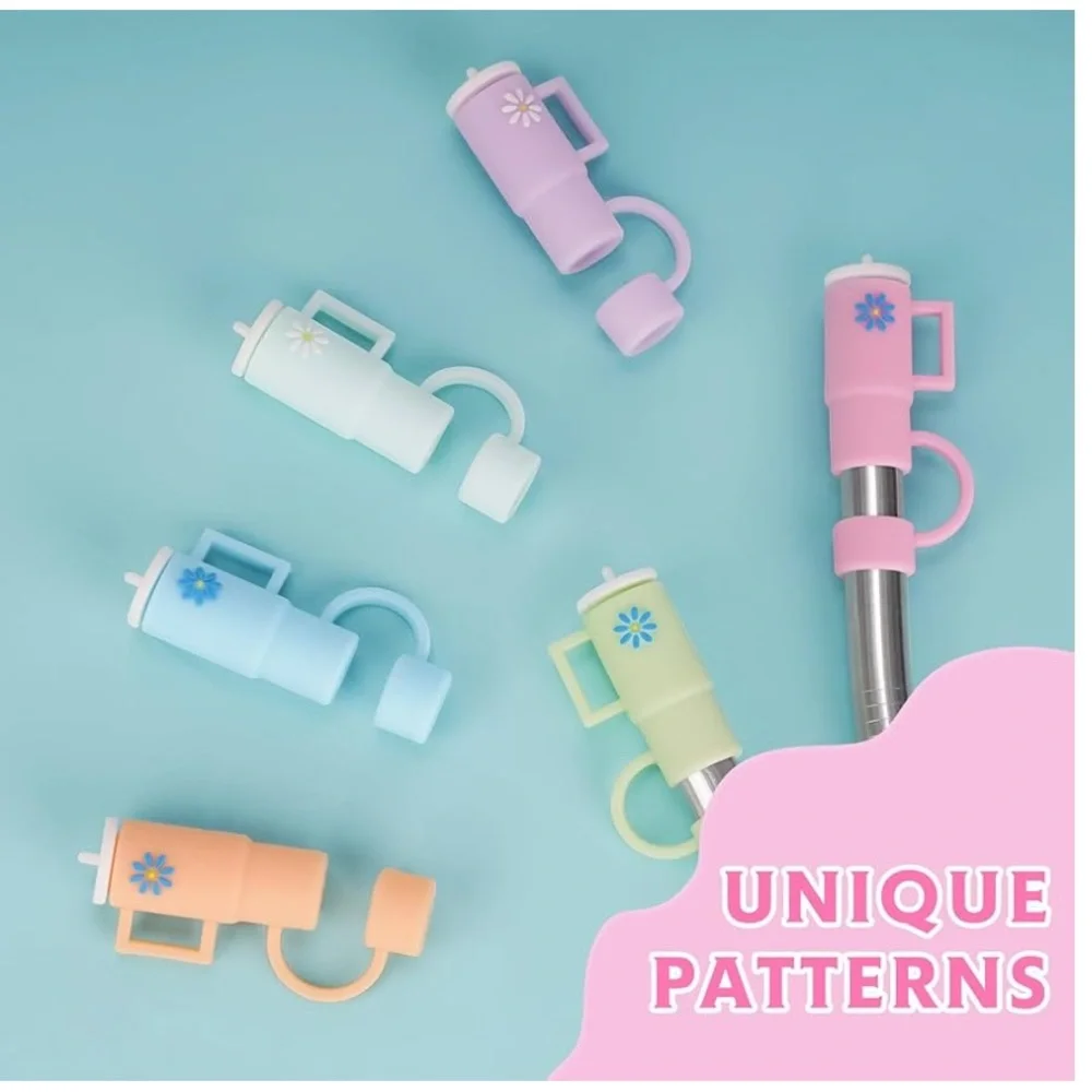 Straw Toppers - Multi Color (6 Pack) - Picture 4 of 5